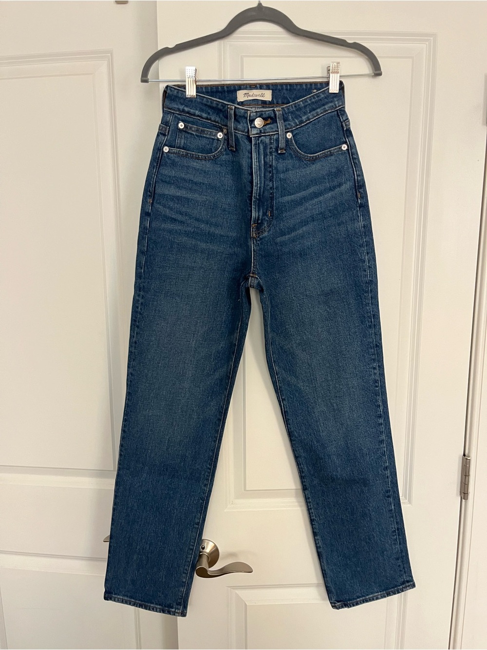 Madewell Curvy Perfect Vintage Straight Jeans - Dark Blue